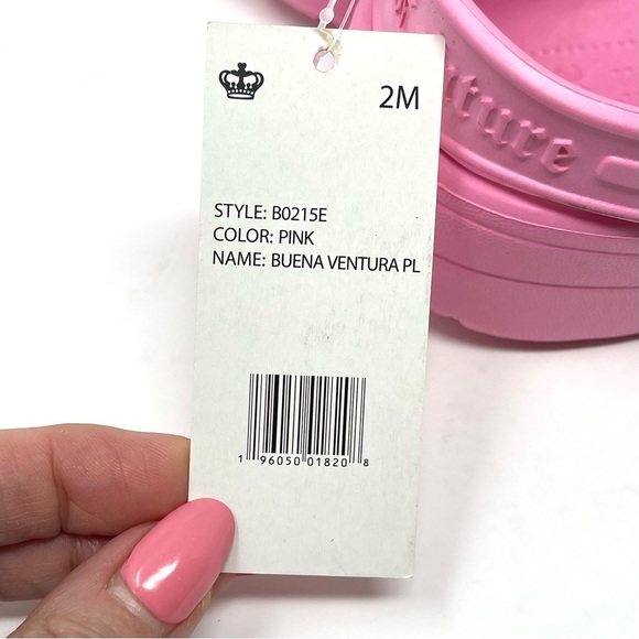 JUICY COUTURE Clogs Shoes Kids Little Girls SIZE 2M Barbie Pink Gems Sandals NWT - Picture 14 of 14